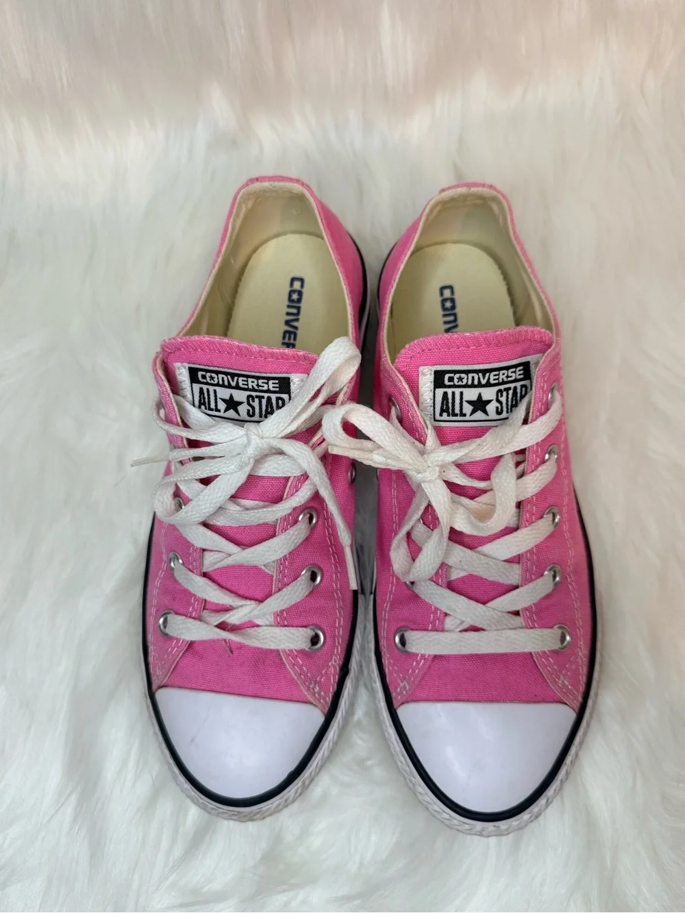 Pink Converse All Star Pink Low Top Sneakers